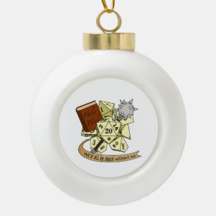 Cleric Dice Design Ceramic Ball Christmas Ornament