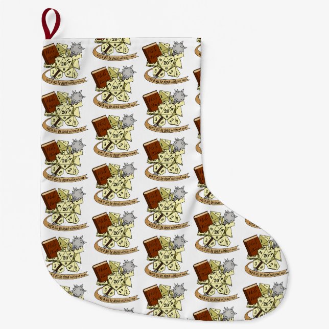 Cleric Dice Design Christmas Stocking (Front)
