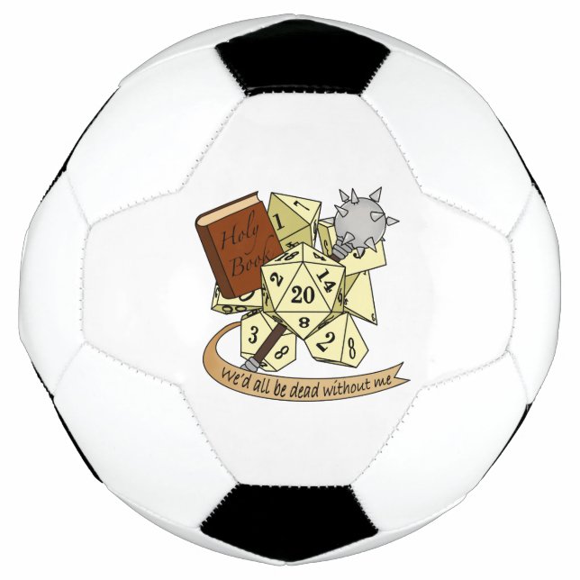 Cleric Dice Design Football (Front)