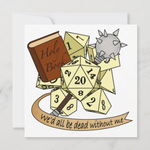 Cleric Dice Design Invitation
