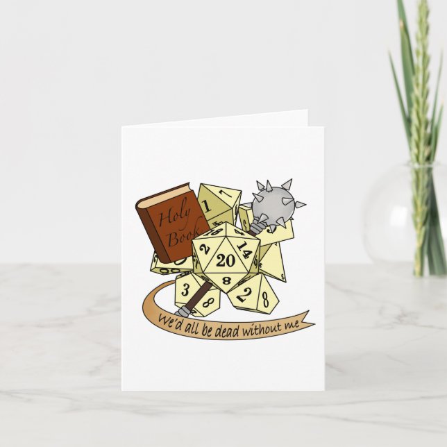 Cleric Dice Design Invitation (Front)