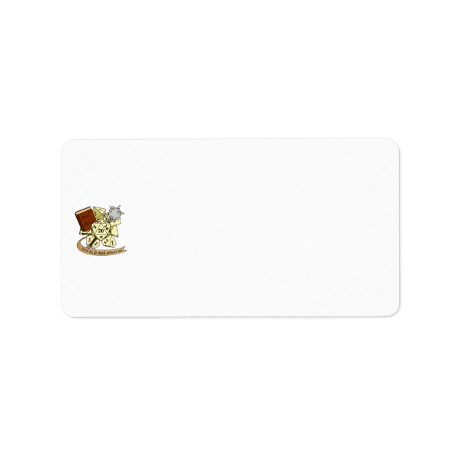 Cleric Dice Design Label (Front)