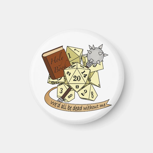 Cleric Dice Design Magnet (Front)