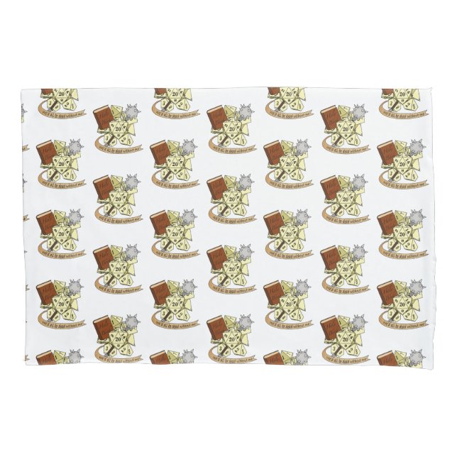 Cleric Dice Design Pillowcase (Front)