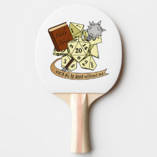 Cleric Dice Design Ping Pong Paddle