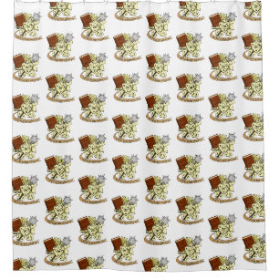 Cleric Dice Design Shower Curtain