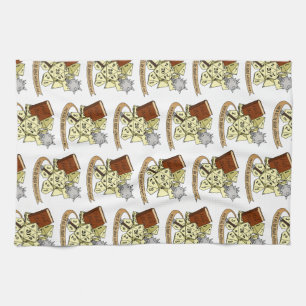 Cleric Dice Design Tea Towel