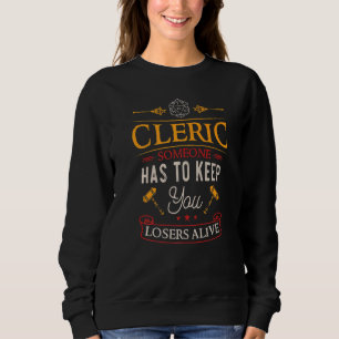 Cleric - Dungeons , RPG - Dragons Gaming Premium Sweatshirt