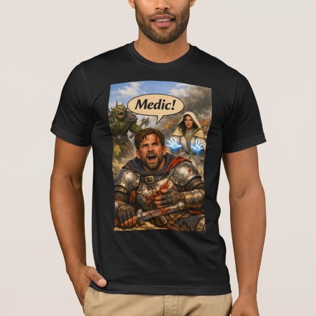Cleric Healing Fighter T-shirt (Front)