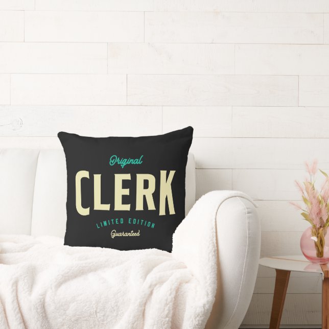Clerk Funny Job Title Profession  Cushion (Couch)
