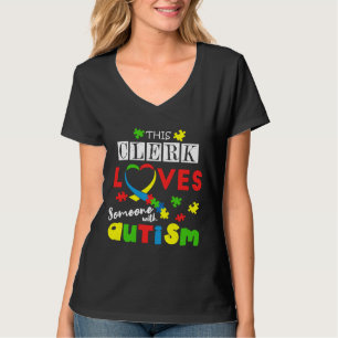 Clerk Puzzle Special Love Autism Awareness T-Shirt