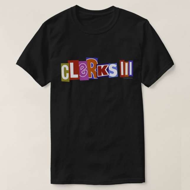 Clerks III Colour Pop Logo Movie Poster  T-Shirt (Design Front)