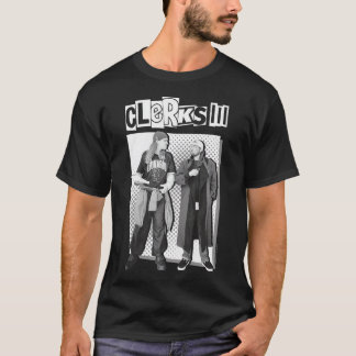 Clerks III Jay and Silent Bob Black & White Movie  T-Shirt