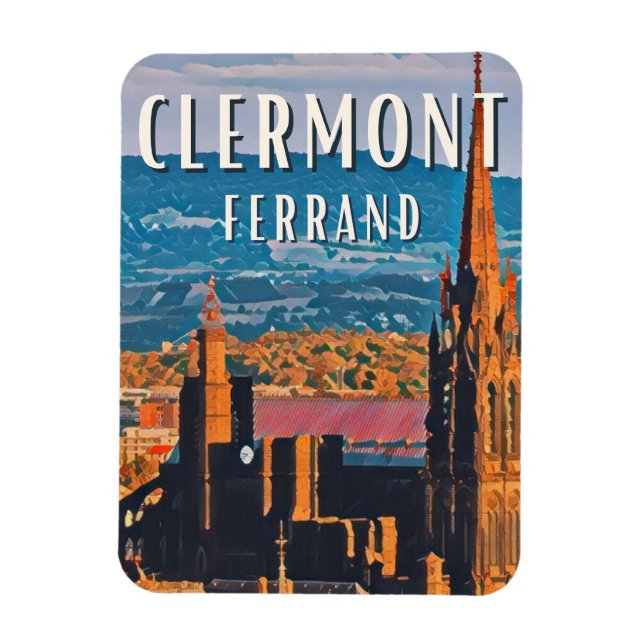 Clermont-Ferrand Photo Vintage  Magnet (Vertical)