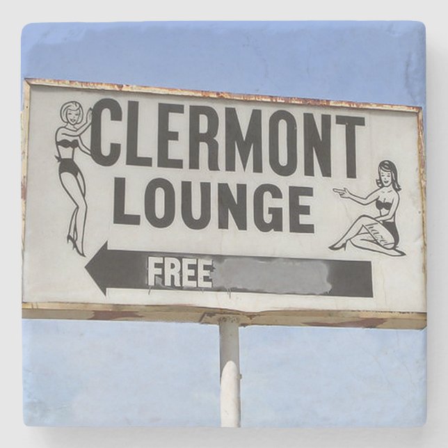 Clermont Lounge Atlanta, Clermont Lounge,   Stone Coaster (Front)