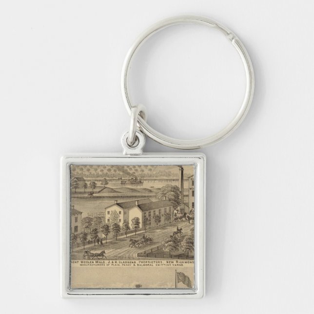 Clermont Woollen Mills Key Ring (Front)