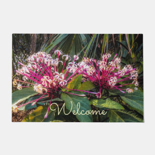 Clerodendrum Starburst Flowers Door Mat