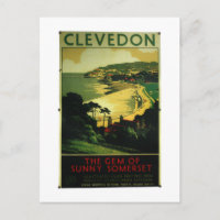 Clevedon vintage advertising poster