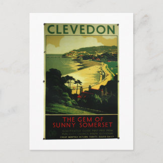 Clevedon vintage advertising poster postcard
