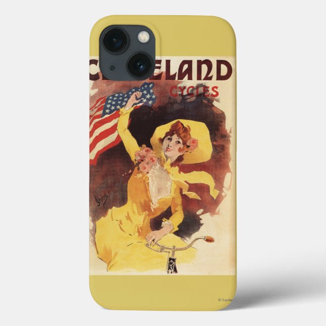 Cleveland Bicycles American Girl in Yellow Case-Mate iPhone Case (Back)