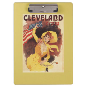 Cleveland Bicycles American Girl in Yellow Clipboard