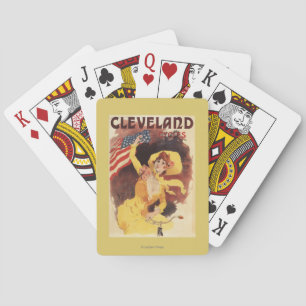 Cleveland Bicycles American Girl in Yellow Playing Cards