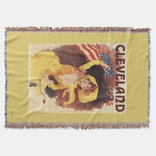 Cleveland Bicycles American Girl in Yellow Throw Blanket