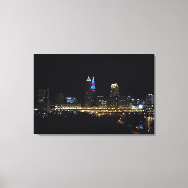 Cleveland Bright Lights Big City Canvas Print (Front)