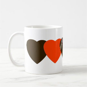 Cleveland Browns Football Heart Design Coffee Mug
