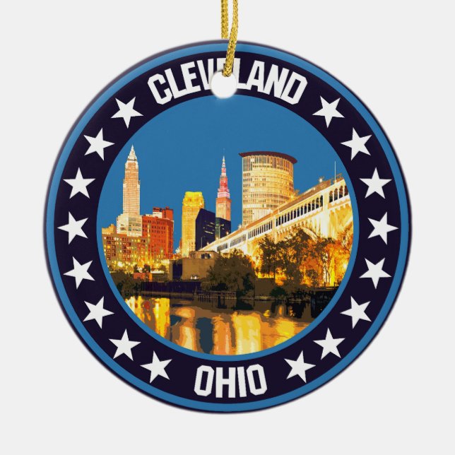 Cleveland                                          ceramic tree decoration (Front)