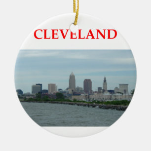 cleveland ceramic tree decoration