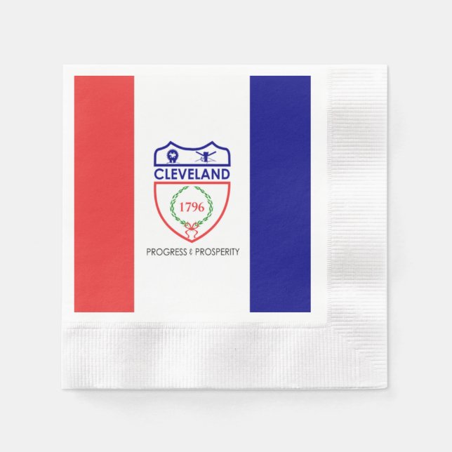 Cleveland city flag napkin (Front)
