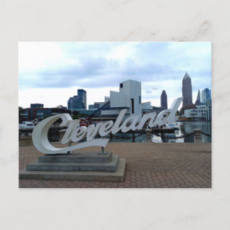 Cleveland Cript Sign, North Coast Habor Postcard