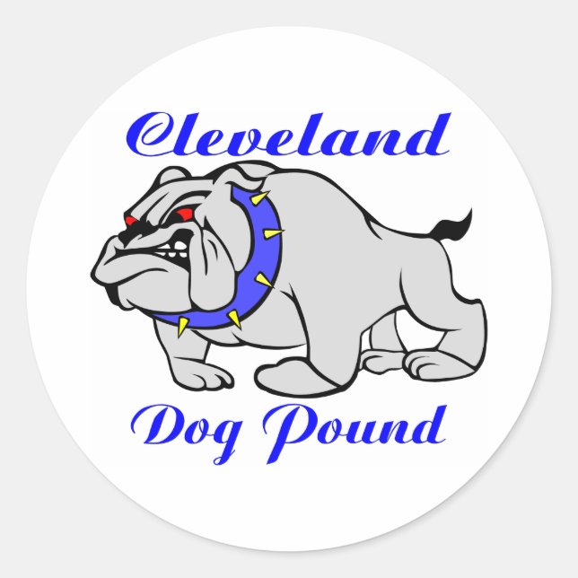 Cleveland Dog Pound Classic Round Sticker (Front)