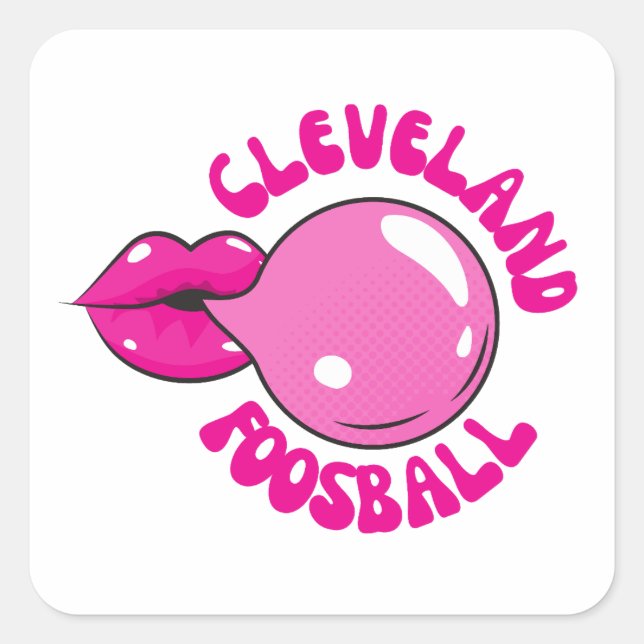 Cleveland Foosball Bubblegum Sticker (Front)