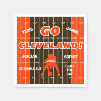 Cleveland Football Fan Paper Napkin