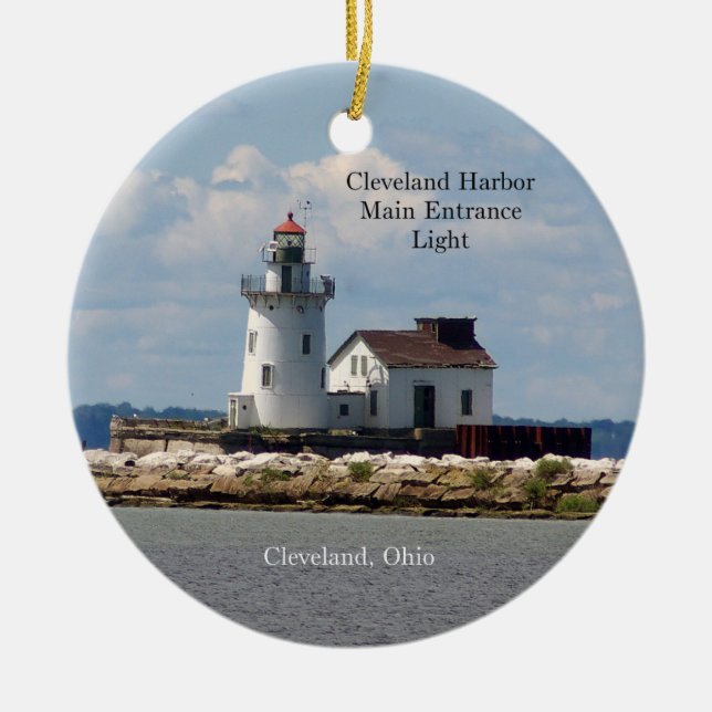 Cleveland Harbour Main Entrance Light ornament (Front)