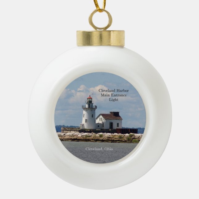 Cleveland Harbour Main Entrance Light ornament (Front)