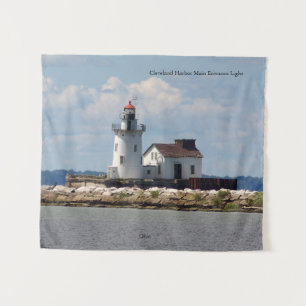 Cleveland Harbour Main Entrance Light Tapestry