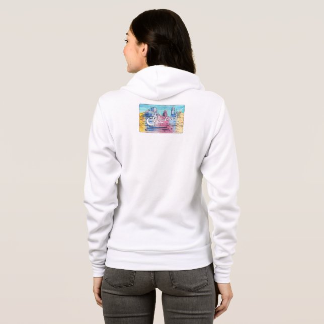 Cleveland Hooded Zip Sweatshirt (Back Full)