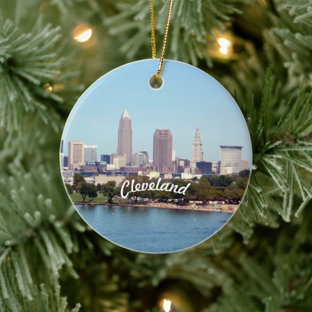 Cleveland Lake View Ceramic Tree Decoration (Tree)