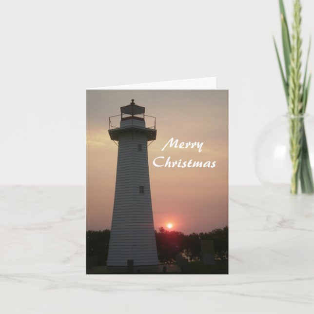 Cleveland Lighthouse Christmas Card (Front)