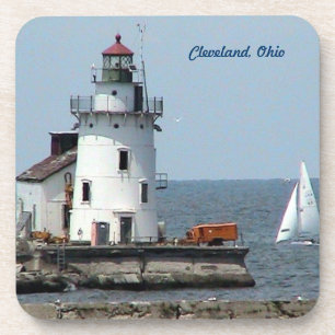 Cleveland Lighthouse Drink Coasters
