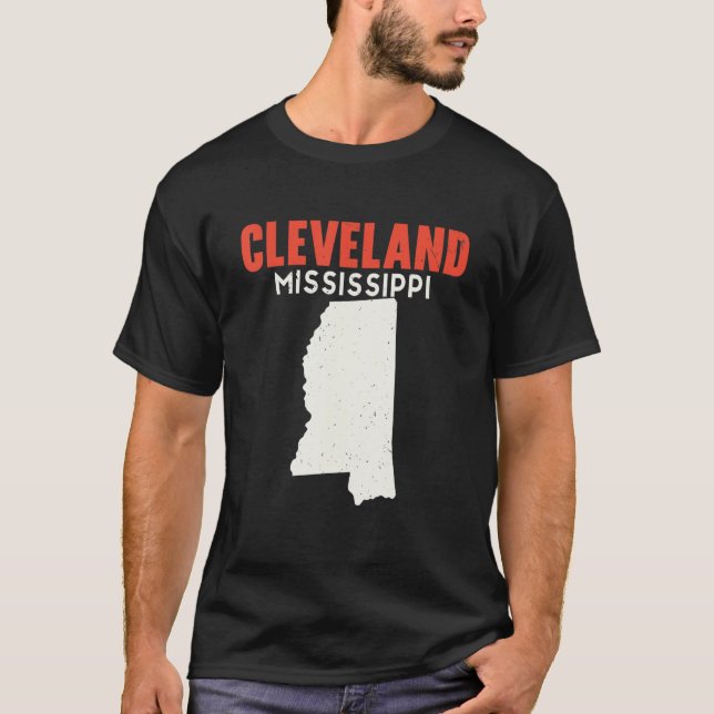 Cleveland Mississippi USA State America Travel Mis T-Shirt (Front)