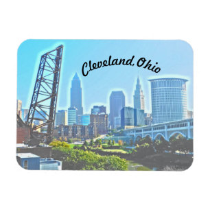 Cleveland Morning (Curved Text) Magnet