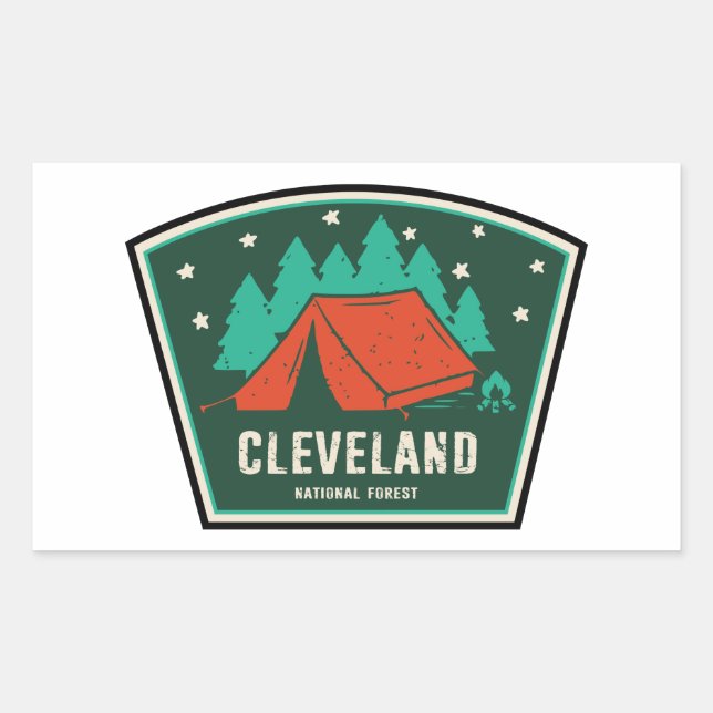 Cleveland National Forest Camping Rectangular Sticker (Front)