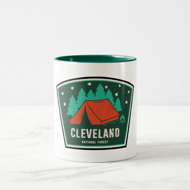 Cleveland National Forest Camping Two-Tone Coffee Mug (Center)