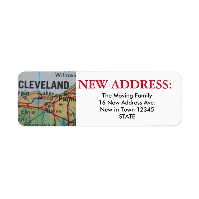 Cleveland New Address Label (Front)
