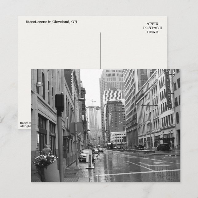 Cleveland, OH Downtown Scene Photo Postcard (Front/Back)