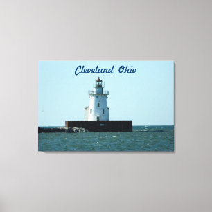 Cleveland, OH Lighthouse Wrapped Canvas Print